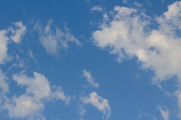 Cumulus clouds in the sky