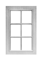 Wall Mural - White wood window frame isolated on white background