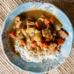 Poster - curry sauce with beef and rice