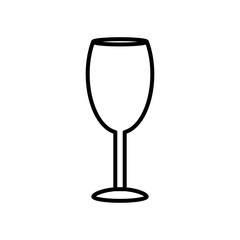 Sticker - champagne glass icon, line style