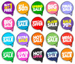 © Denis Sined - Set Sale speech bubble banners design template, discount tags, great promotion, vector illustration