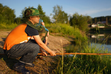 Wall Mural - boys fishing