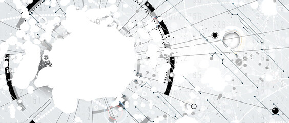 Technology data background, idea of global business solution