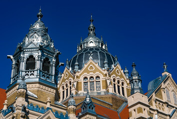 Canvas Print - Szeged Synagogue. It is a 1907 building designed by the Jewish Hungarian architect Lipot Baumhorn.