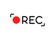 recording symbol isolated on white background, record icon