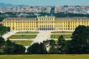 Sticker - A beautiful view of Vienna city at Austria.