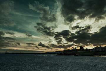 Wall Mural - sunset in the sea