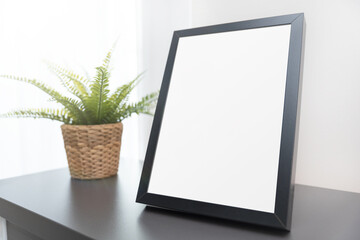 Wall Mural - Blank rectangular mockup photo frame