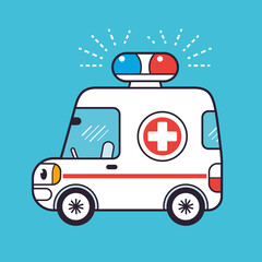 Ambulance car cartoon