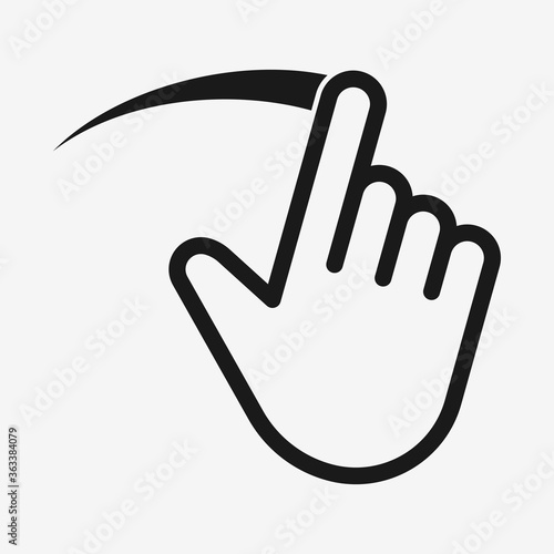 Fotomural Screen touch swipe finger icon