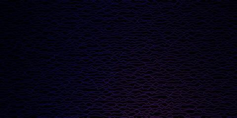 Dark Purple, Pink vector backdrop with bent lines. Colorful geometric sample with gradient curves.  Design for your business promotion.