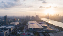 Panorama Of The City Of Guangzhou Canton Fair ,guangzhou International Exhibition Center