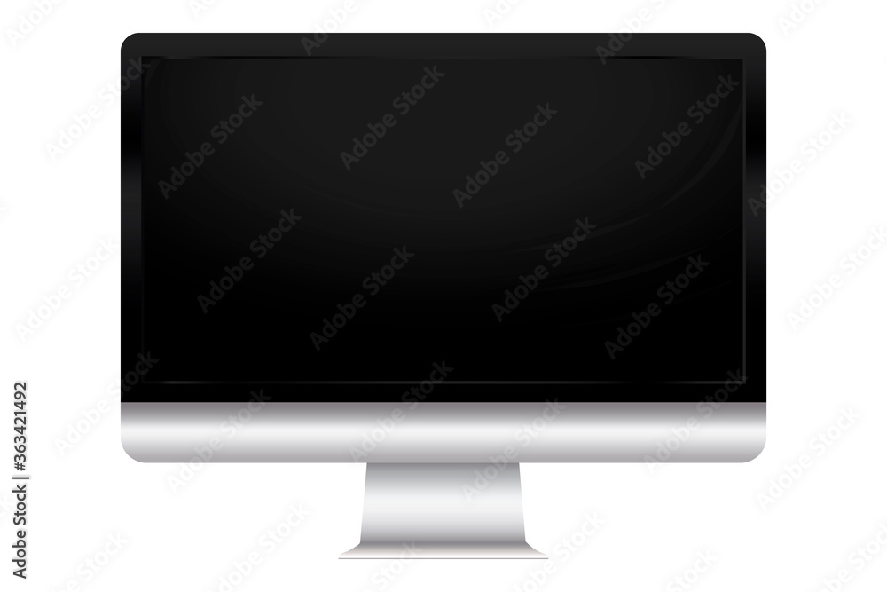 Computer Front Screen Layout The layout of a computer monitor. Black screen pc. Layout flat screen ...