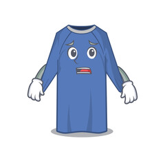 Sticker - Cartoon design style of disposable clothes having worried face