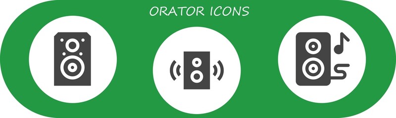 Wall Mural - orator icon set