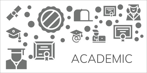 Sticker - academic icon set