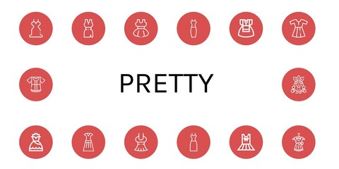 Canvas Print - pretty icon set