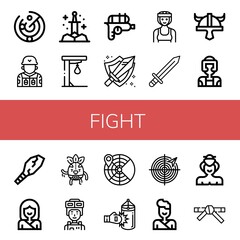 Poster - fight icon set