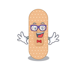 Sticker - A caricature drawing of nerd standard bandage wearing weird glasses