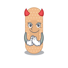 Poster - Standard bandage clothed as devil cartoon character design on Halloween night