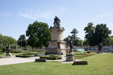 The William Shakespeare Memorial At Bancroft Gardens In Stratford Upon Avon, Warwickshire In The United Kingdom