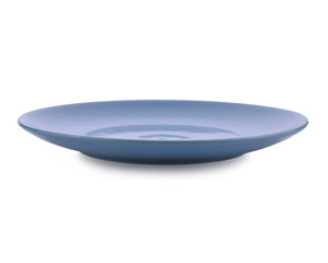 blue plate on white background