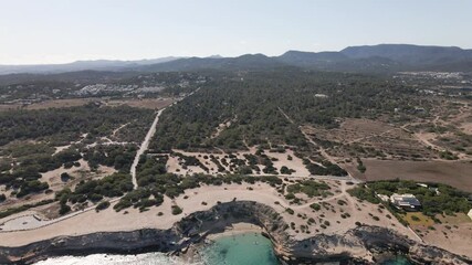 Canvas Print - Cala Escondida beach, Ibiza island. Spain.