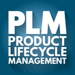 © dizain - PLM - Product Lifecycle Management acronym, business concept background