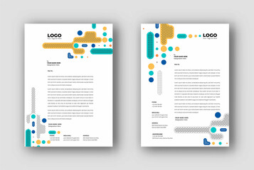 Wall Mural - Business letterhead templates design, Vector illustration.