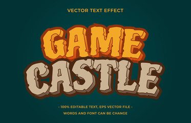 Game castle editable text effect