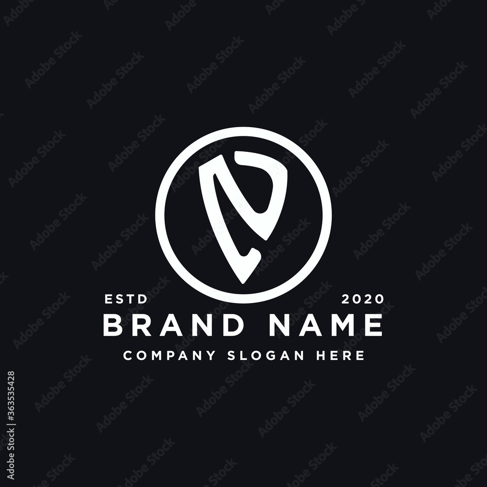 initial letter N shield logo design vector illustration Stock Vector ...