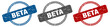 beta stamp. beta sign. beta label set