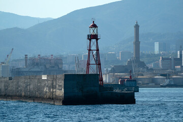 Wall Mural - Lightouse Lanterna Genoa town Italy Symbol