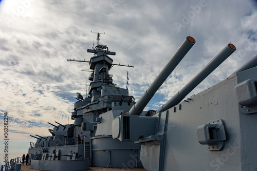 Fotomural old battleship that is now a museum in Alabama