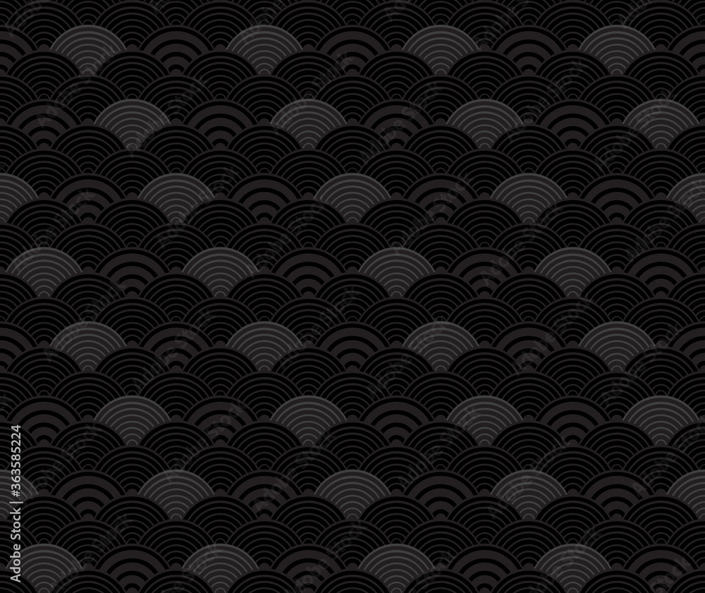 Black Wave Pattern