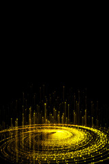 Wall Mural - dot line glowing particle vortex, internet technology big data, communication technology technology 