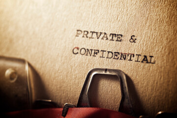 Canvas Print - Private & Confidential text