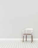 Fototapeta Przestrzenne - Working space in house.empty room with chair working. modern interior design. -3d rendering