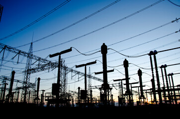 Electric power transmission lines, High voltage power transformer substation