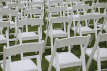 Rows Of Chairs At Wedding Ceremony