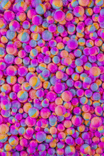Texture Of Hundred Multicolour Spheres From Above.
