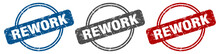 Rework Stamp. Rework Sign. Rework Label Set