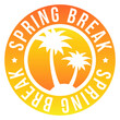 Spring Break Stamp. Logo Icon Symbol. Design Certificated Round.