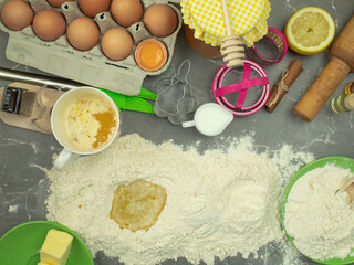 Shortbread dough on the table