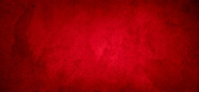 Blank Red Textured Concrete Wide Wall Background