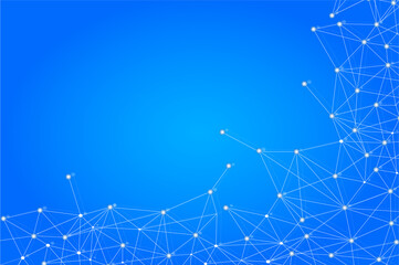 Wall Mural - network connect background, abstract vector. digital network background with dots and lines for node