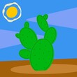 Cactus in the Hot Desert