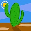 Cactus in the Hot Desert