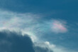 Colorful cloud iridescence or irisation
