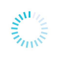 Wall Mural - loader or loading icon vector rotating indicator for animated downloading process symbol, preloader 